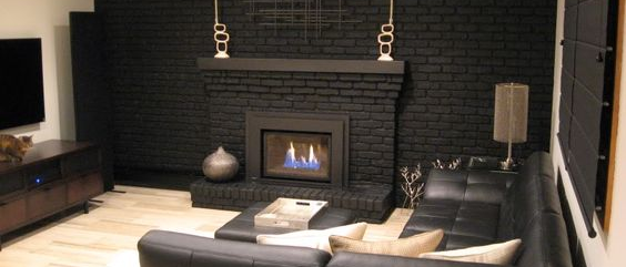Bold Black Fireplace
