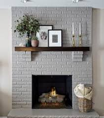Gray painted Fireplace