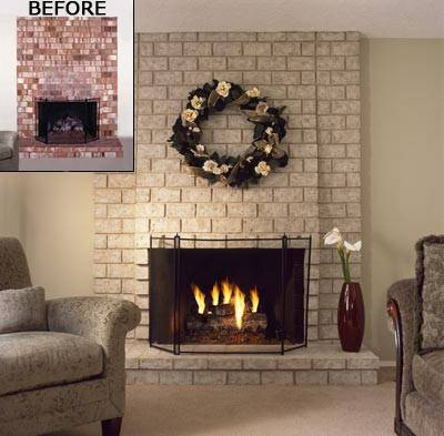 Stone Fireplace Paint Kit  Renovate Stone Fireplaces Quick and Easy