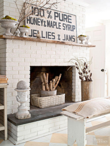 White Nice Painted Fireplace