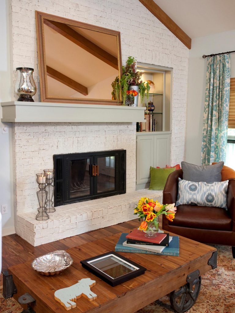 Best Painted Brick Fireplaces Online Before and After ...