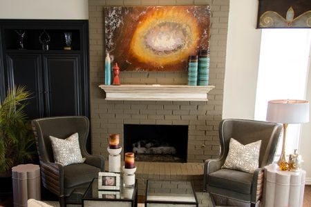 Cozy Brown Fireplace
