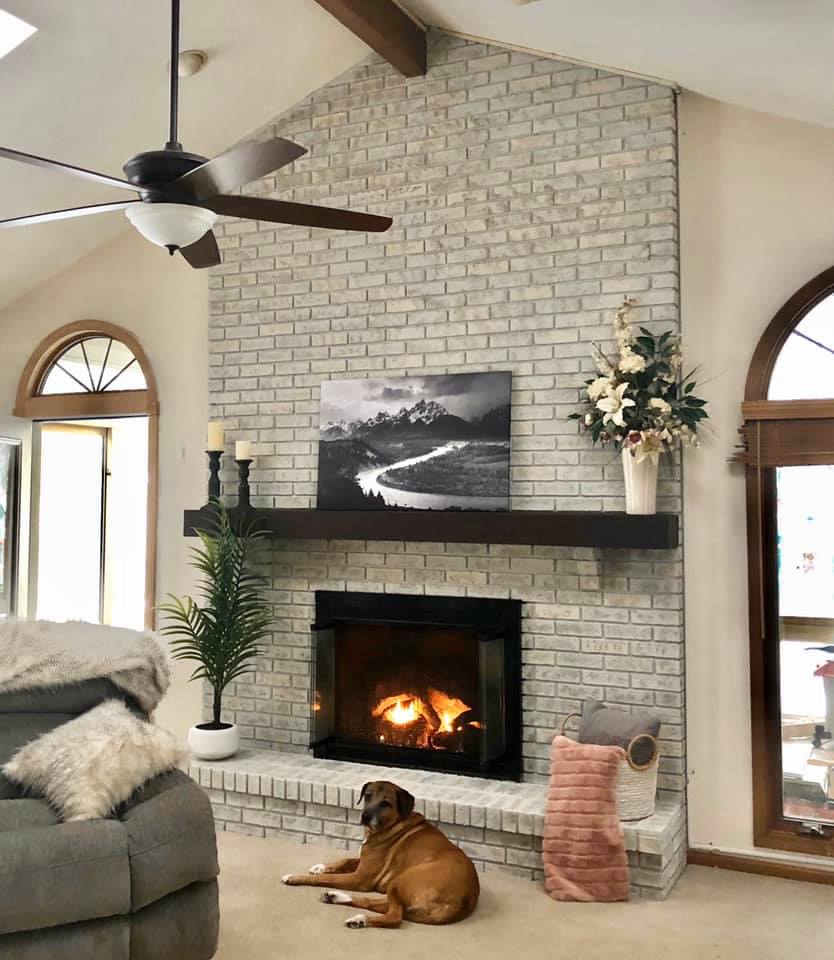 Painting Over Painted Brick Fireplace Fireplace Guide by Linda